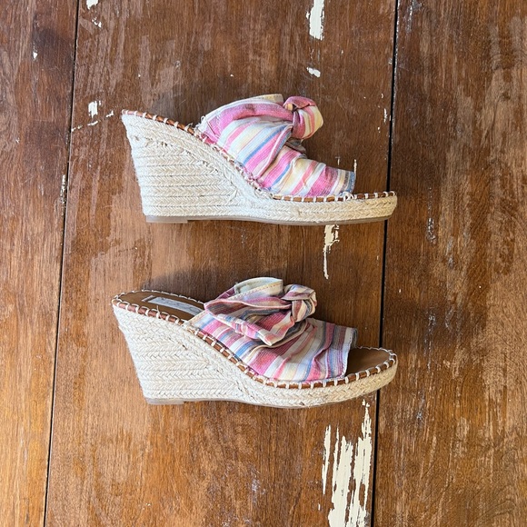 Sugar brand high heeled espadrilles style slide sandal. Size 8.5. - Picture 2 of 6